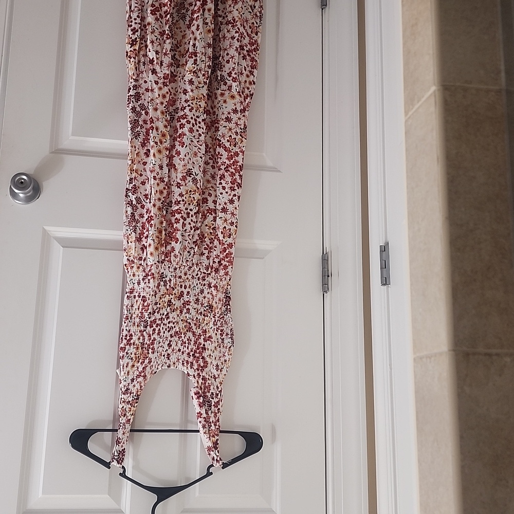 Bailey Blue Floral Maxi Dress - Red and White